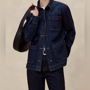 Banana Republic Dark Blue Barn Jean Jacket